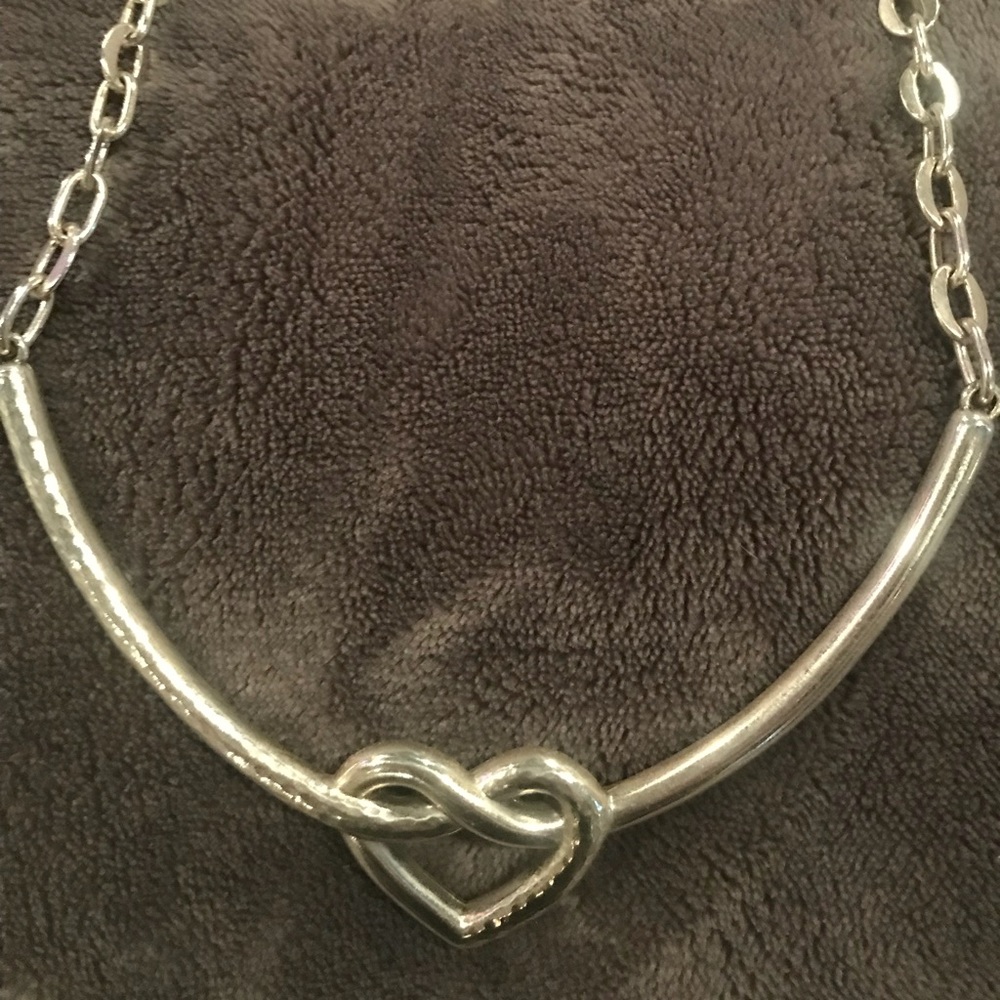 Brighton heart silver necklace like new